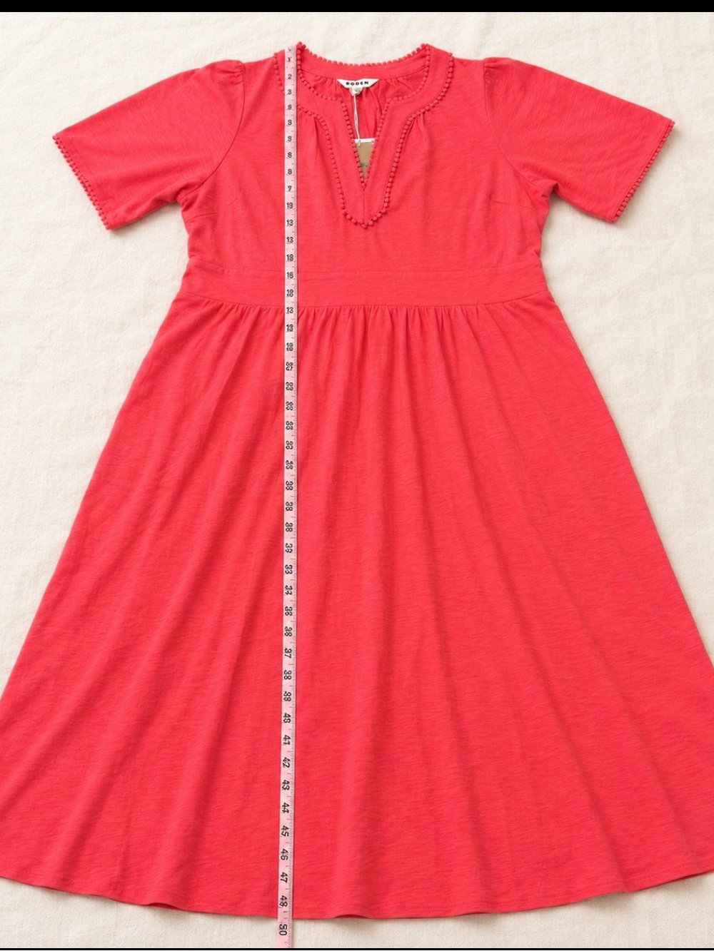 Boden Maddie Trim Jersey Dress Pink NWT Size 16-18 - Picture 7 of 9